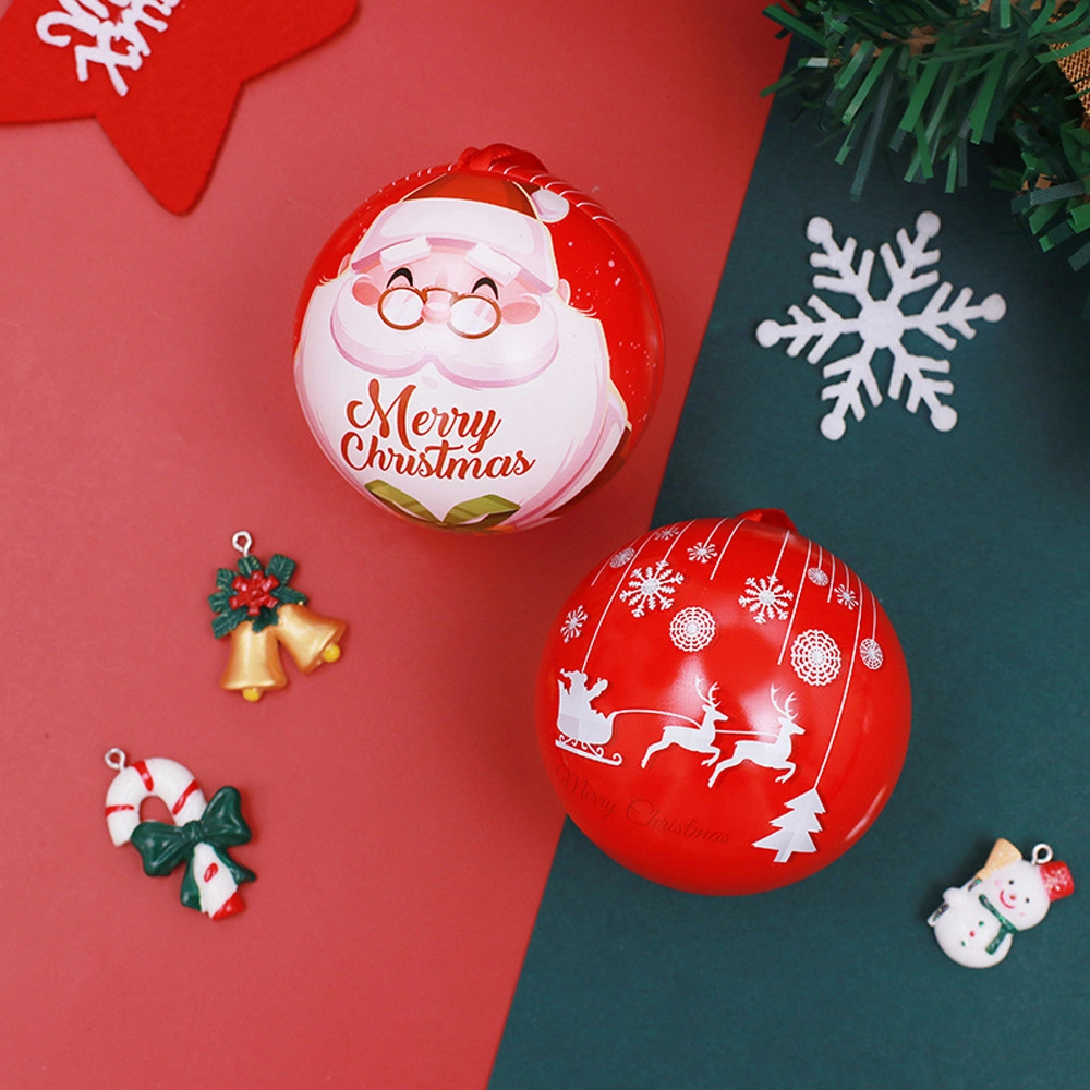 Tinplate Spherical Christmas Gift Candy Box Tin Box