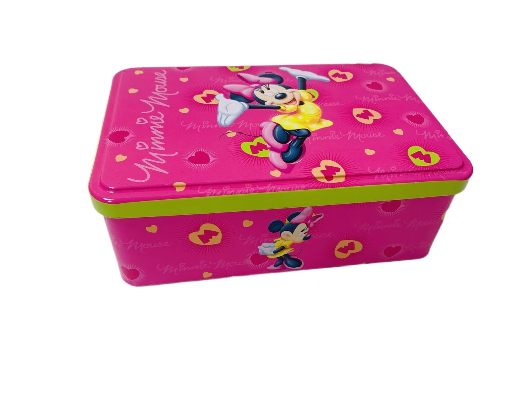 Factory Price Rectangle Tin Printing Tin Box Perfume and Cosmetic Tin Can Metal Box Gift Tin with Tray Inside Packaging Tin Box