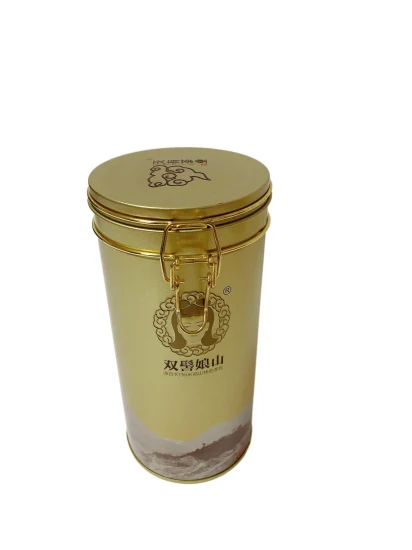 뜨거운 판매 둥근 양철 깡통 밀폐 뚜껑 선물 포장 커피 차 금속 양철 깡통 포장 주석 상자
